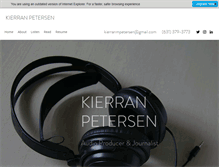 Tablet Screenshot of kierranpetersen.com